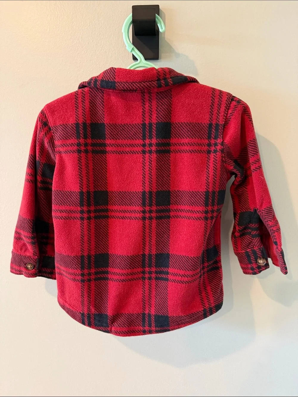 Carter's 12m 3 piece set flannel jacket onesie pants